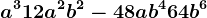a^3+12a^2b^2-48ab^4+64b^6