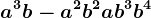 a^3b-a^2b^2+ab^3+b^4