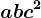 abc^2