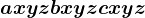 axyz+bxyz+cxyz