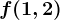 f(1,2)