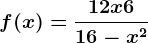 f(x)=\frac12x+616-x^2
