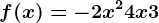 f(x)=-2x^2+4x+3