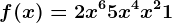 f(x)=2x^6+5x^4+x^2+1