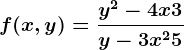 f(x,y)=\fracy^2-4x+3y-3x^2+5