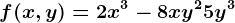 f(x,y)=2x^3-8xy^2+5y^3
