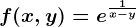 f(x,y)=e^\frac1x-y