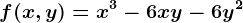 f(x,y)=x^3-6xy-6y^2