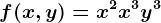 f(x,y)=x^2+x^3y^3