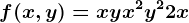 f(x,y)=xy+x^2+y^2+2x