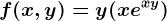 f(x,y)=y(x+e^xy)