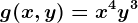 g(x,y)=x^4y^3
