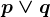 p \vee q