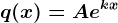 q(x)= Ae^kx