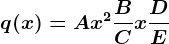 q(x)=Ax^2+\fracBCx+\fracDE