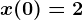 x(0)=2