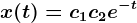 x(t)= c1+c2e^-t
