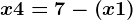 x+4=7-\left ( x+1 \right )