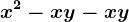 x^2-xy-x+y