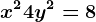 x^2+4y^2=8