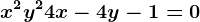 x^2+y^2+4x-4y-1=0