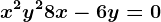 x^2+y^2+8x-6y=0
