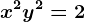 x^2+y^2=2