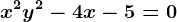 x^2+y^2-4x-5=0