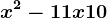 x^2-11x+10