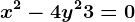 x^2-4y^2+3=0