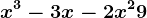 x^3-3x-2x^2+9