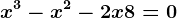 x^3-x^2-2x+8=0