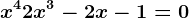 x^4+2x^3-2x-1=0
