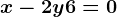 x-2y+6=0