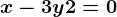 x-3y+2=0