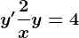 y'+\frac2xy=4