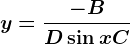 y=\frac-BD\sin x +C