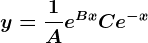 y=\frac1Ae^Bx+Ce^-x