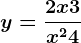 y=\frac2x+3x^2+4