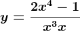 y=\frac2x^4-1x^3+x