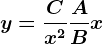 y=\fracCx^2+\fracABx