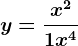y=\fracx^21+x^4