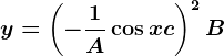 y=\left(-\frac1A\cos x+c\right)^2+B