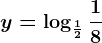 y=\log\frac12\frac18
