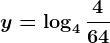 y=\log4\frac464