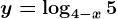 y=\log4-x5