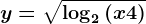 y=\sqrt\log2(x+4)