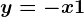 y=-x+1