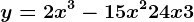 y=2x^3-15x^2+24x+3