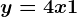y=4x+1